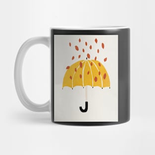 Umbrella, Autumn, Abstract, Mid century modern kids wall art, Nursery room Mug